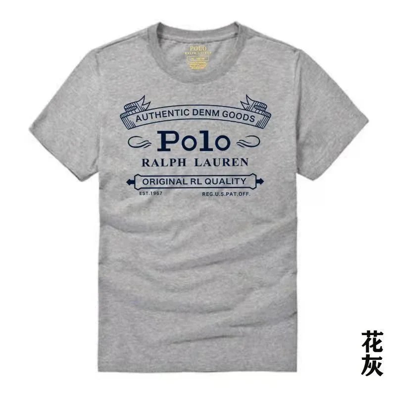 Ralph Lauren Polo Authentic Denim Goods Graphic T-Shirt Gray - 1