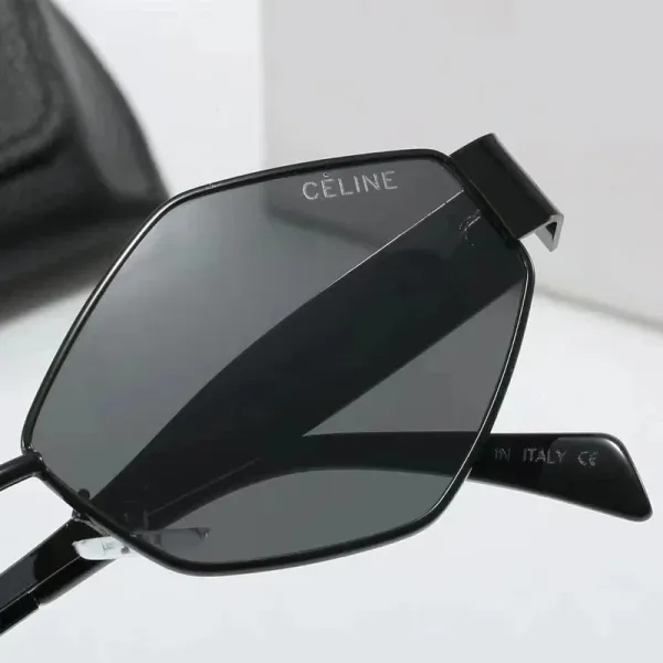 Celine Hexagonal Gold-Frame Brown Lens Sunglasses - 6
