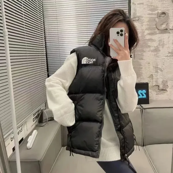 The North Face Nuptse Vest Orange/Black Down Vest - 6