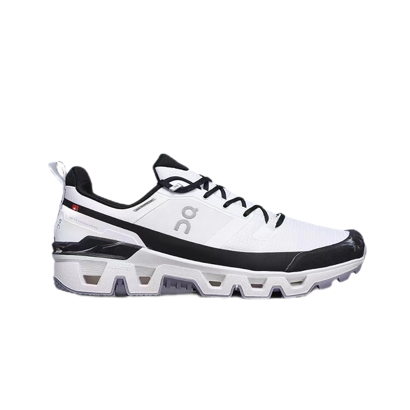 On Cloudrock Waterproof White/Black Running Shoes - 5
