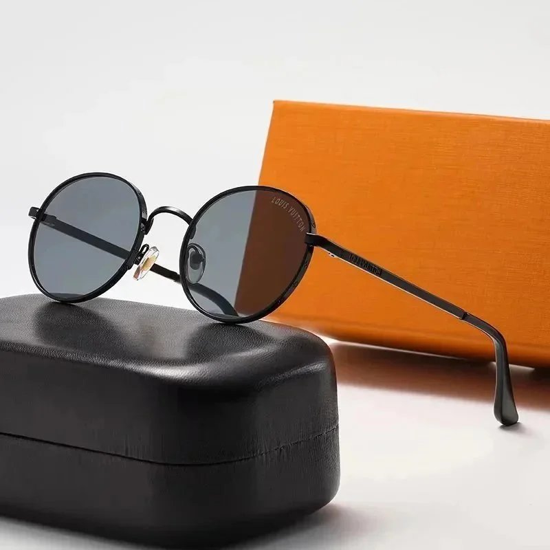 Louis Vuitton Round Metal Frame Gradient Gray Sunglasses - 1