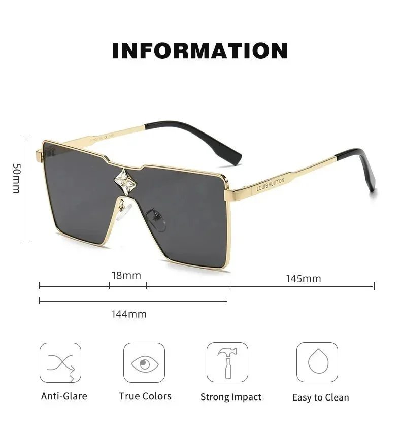 Louis Vuitton Monogram Shield Sunglasses Black - 4