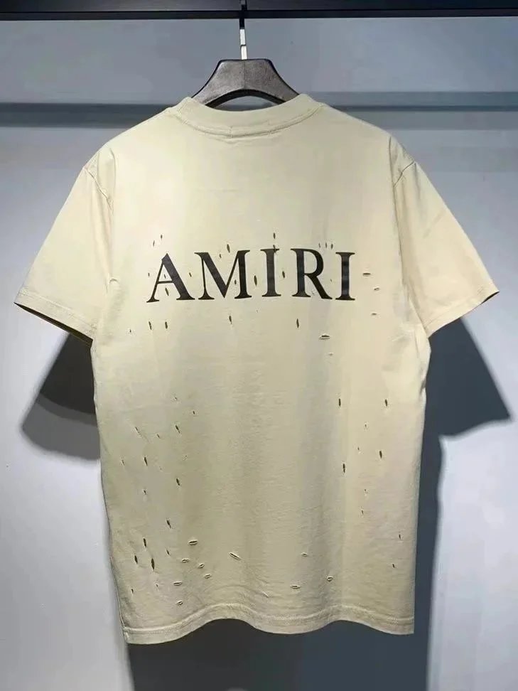 Amiri Distressed Logo Graphic Black T-Shirt - 7
