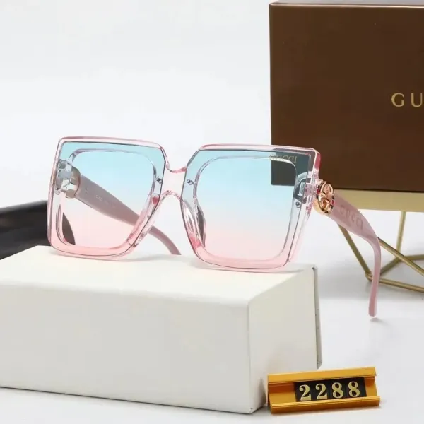 Gucci Square Frame Gradient Pink-Blue Sunglasses - 1
