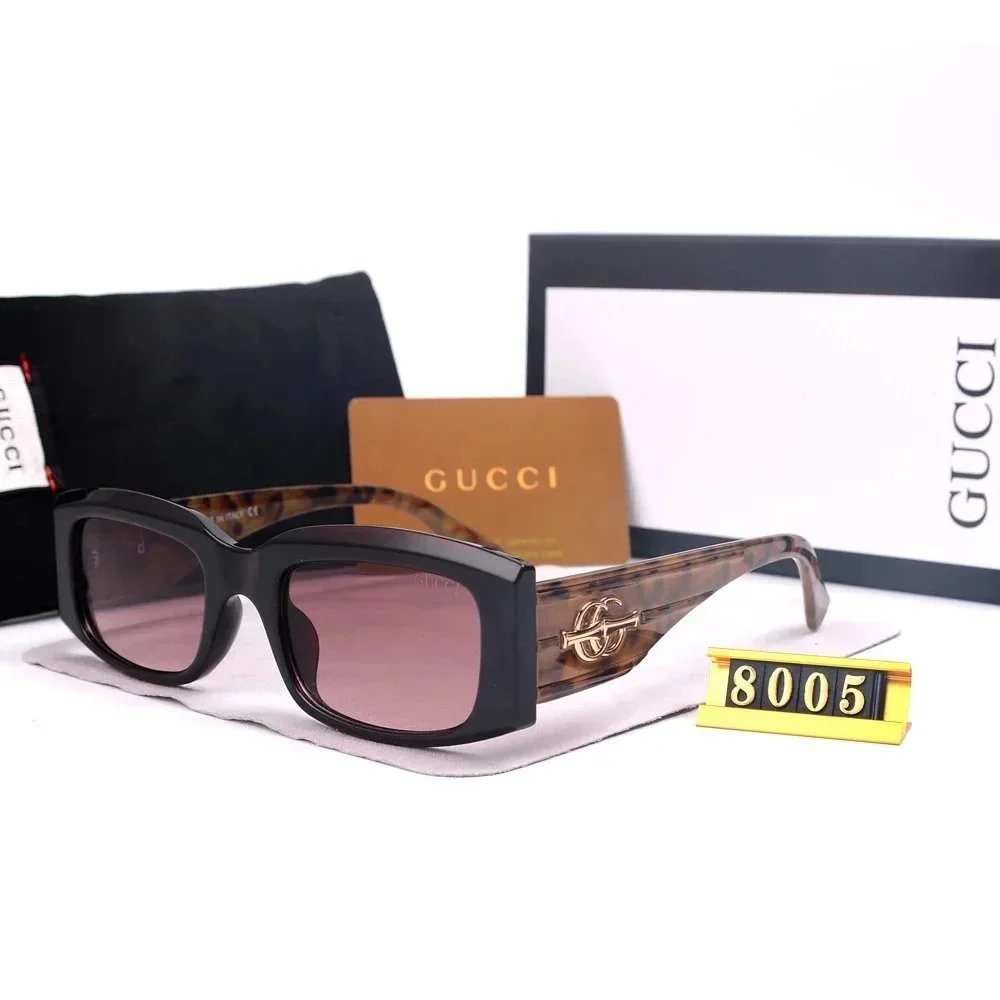 Gucci GG0800S 8005 Black Tortoiseshell Square Sunglasses - 1