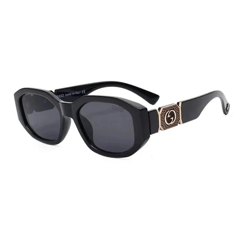 Gucci GG Marmont Square Sunglasses Black with Red Green Web Temples - 5