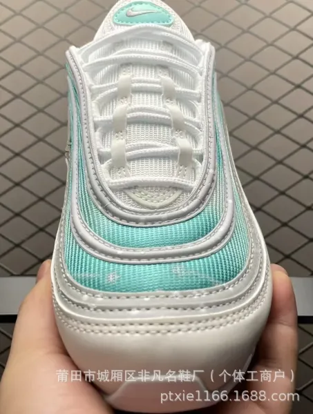 Nike Air Max 97 Mint Green White Sneakers - 1