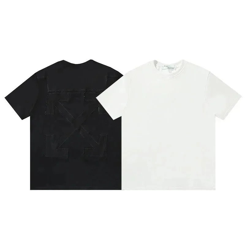 Off-White Arrow Embroidered T-Shirt Black and White - 1