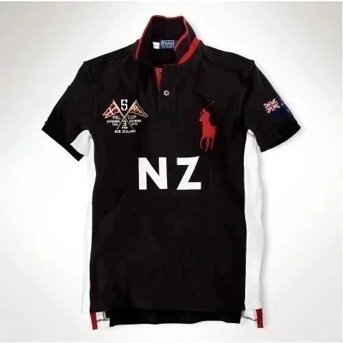 Ralph Lauren Polo Shirt Black/White/Red NZ Rugby Edition Polo-Shirt - 1