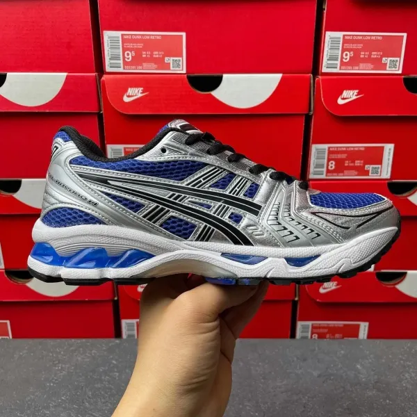 Asics Gel-Kayano 14 Silver Blue Running Shoes - 1