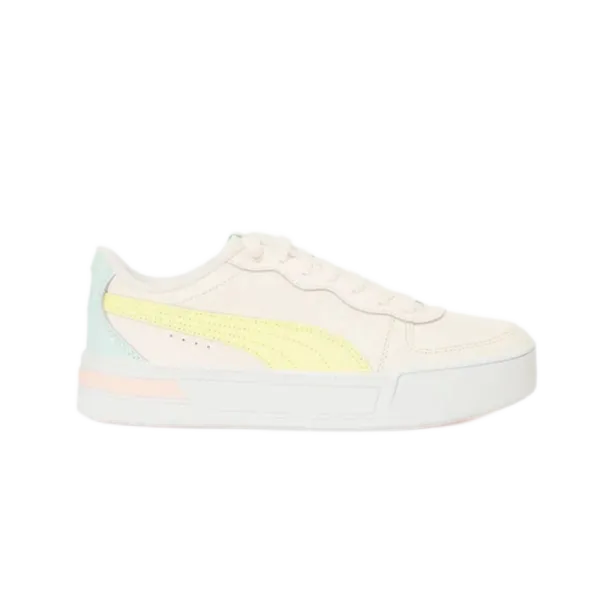 Puma Cali Bold White with Iridescent Logo Sneakers - 7