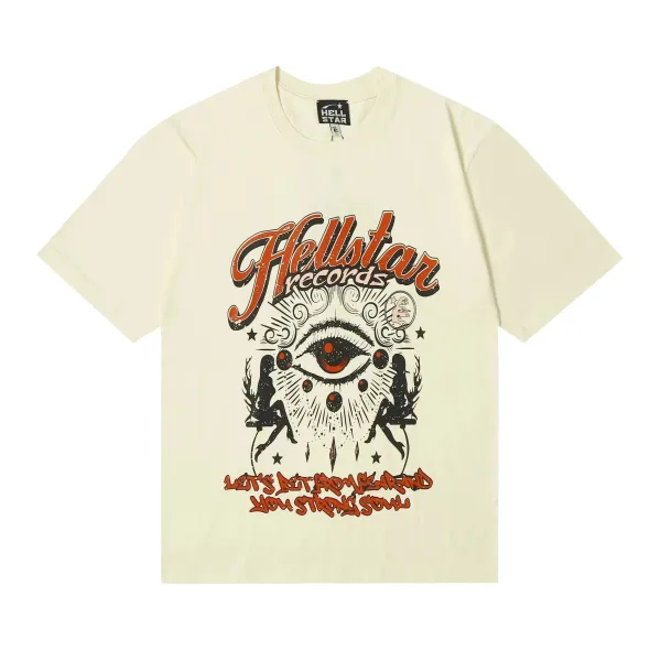 Hellstar Records Let's Get From Here And You Strong Soul Cream T-Shirt - 1