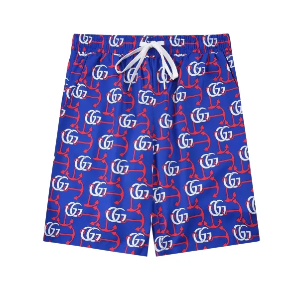 Gucci Anchor Print Swim Shorts Blue - 1