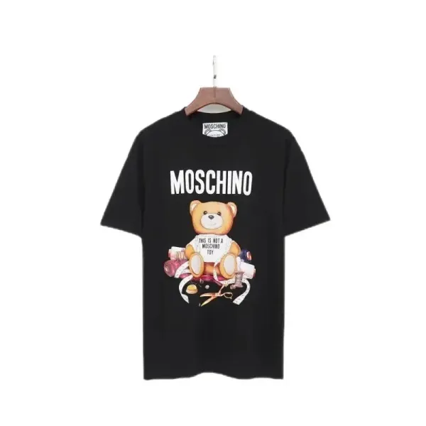 Moschino Teddy Bear Graphic Print Black T-Shirt - 1