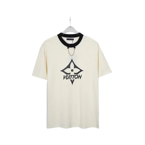 Louis Vuitton Monogram Flower Logo T-Shirt Beige T-Shirt - 1
