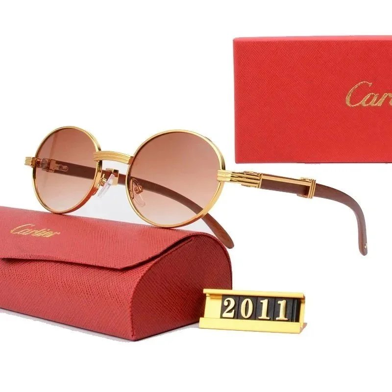 Cartier C De Cartier Rimless Optical Glasses Gold Brown - 8