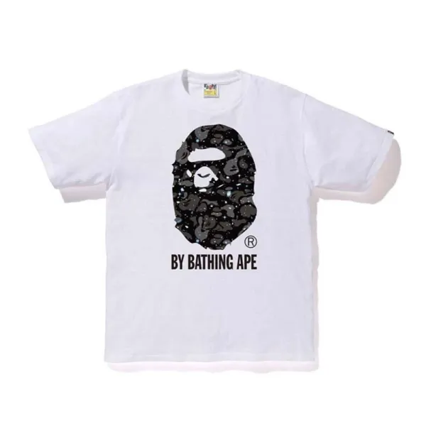 A Bathing Ape Purple Ape Head Graphic T-Shirt - 19