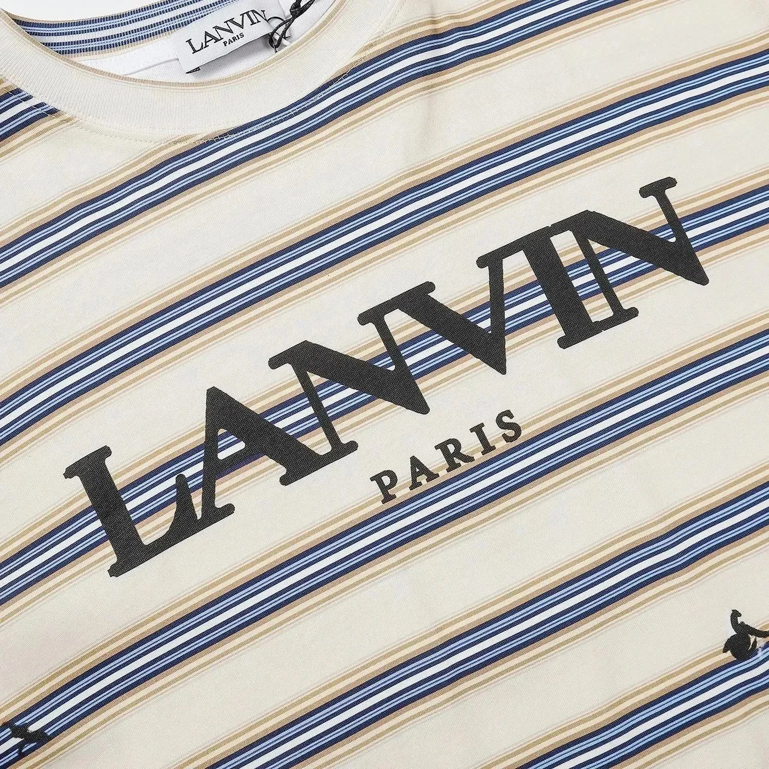 Lanvin Floral-Print Logo Black T-Shirt - 4