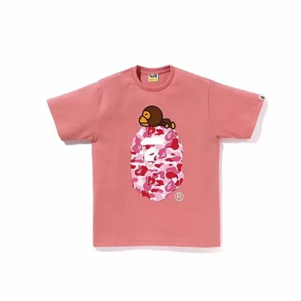 A Bathing Ape Purple Ape Head Graphic T-Shirt - 6