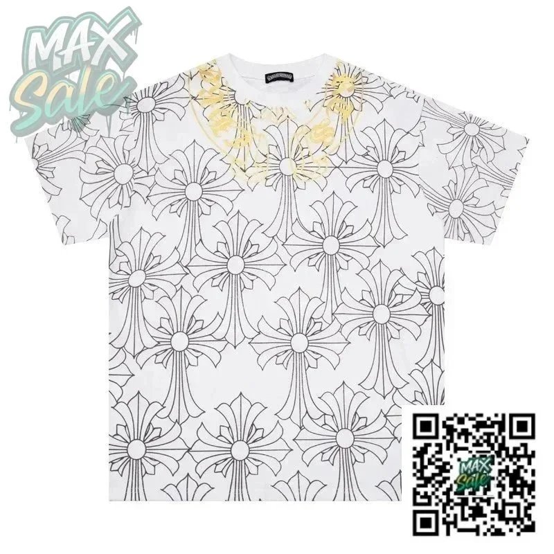 Chrome Hearts x MAX Sale Cross Pattern White T-Shirt - 1