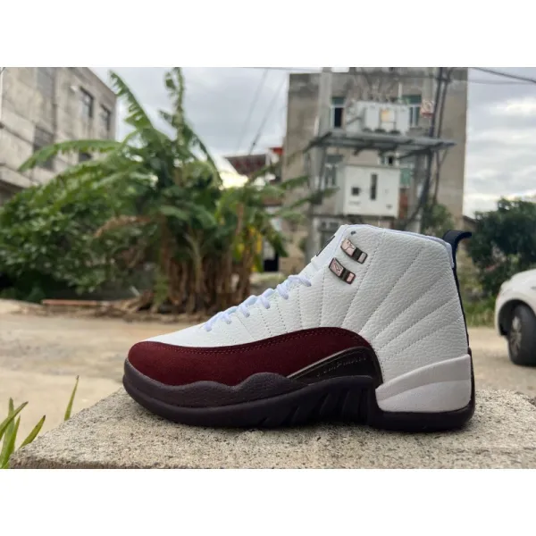 Air Jordan 12 Retro Bordeaux White Sneakers - 1