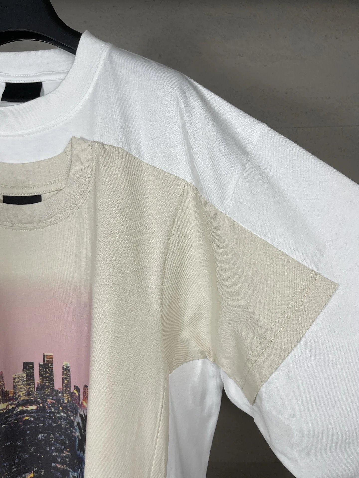 Balenciaga City Angels Print Oversized T-Shirt White Beige - 6