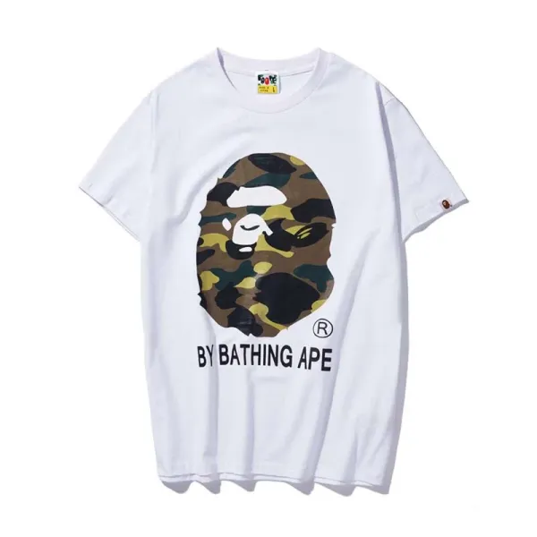 A Bathing Ape Purple Ape Head Graphic T-Shirt - 27