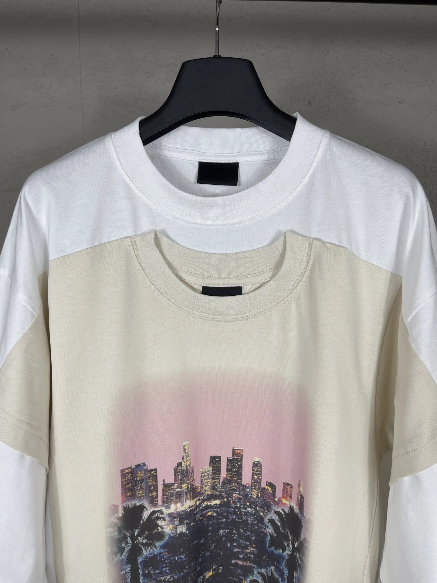 Balenciaga City Angels Print Oversized T-Shirt White Beige - 5