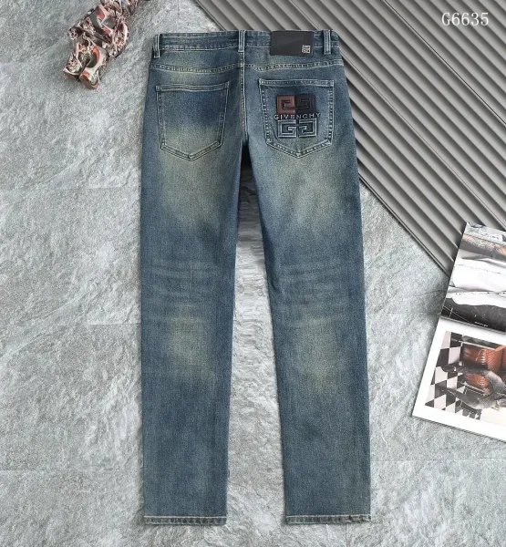 Givenchy 4G Logo Patch Denim Jeans Blue - 1