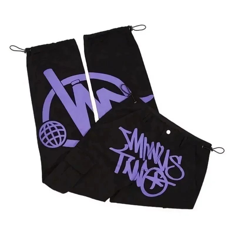 Corteiz Flare Shorts Black Purple Graffiti Print Shorts - 1