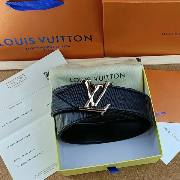 Louis Vuitton Initiales Belt Black Epi Leather Belt - 1