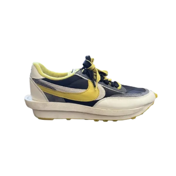 Nike x Sacai VaporWaffle Yellow Navy Sneakers - 1