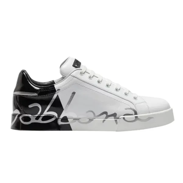 Dolce & Gabbana DG Logo Low-Top White and Black Sneakers - 2