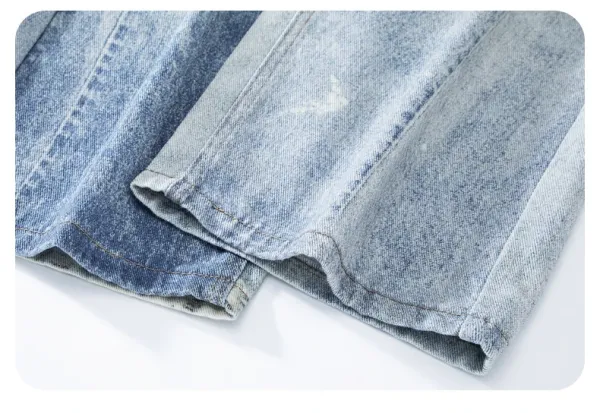 Gallery Dept. Distressed Wide-Leg Jeans Light Wash Blue Jeans - 17