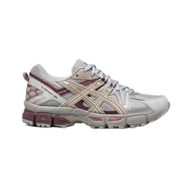 Asics Gel-Kayano 14 Burgundy and Beige Running Shoes - 1