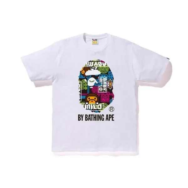 A Bathing Ape Purple Ape Head Graphic T-Shirt - 17