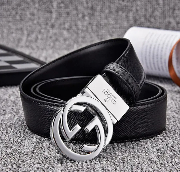 Gucci GG Marmont Belt Black Canvas with Gold-Tone Buckle - 4