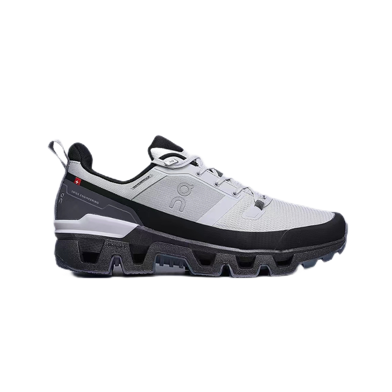 On Cloudrock Waterproof White/Black Running Shoes - 3
