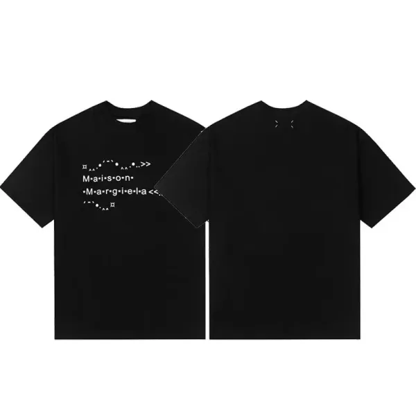 Maison Margiela Tabi Logo Print Black T-Shirt - 1