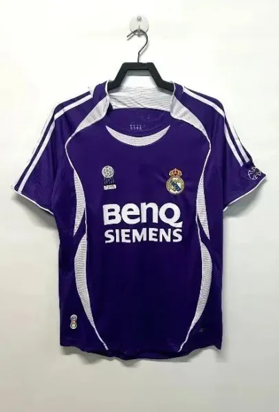 Real Madrid 2005-06 Third Jersey Purple BenQ Siemens Sports T-Shirt - 1