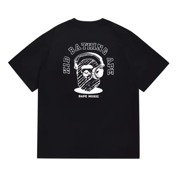 A Bathing Ape A Rising Bape Black T-Shirt - 5