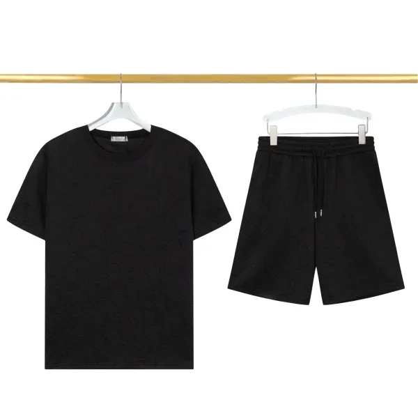 Dior Atelier Paris Embroidered Black Polo Shirt and Shorts Set - 3