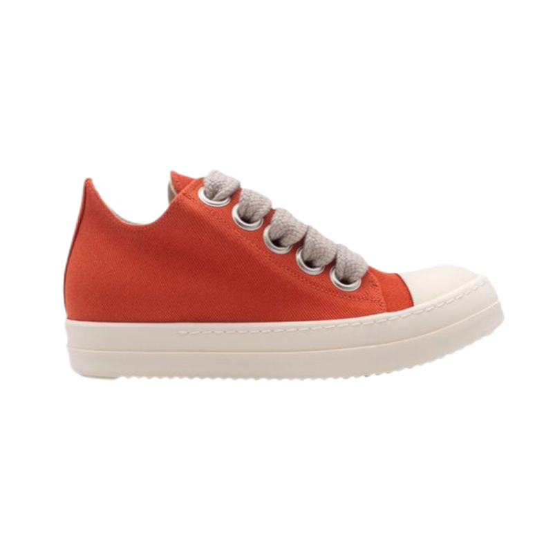 Rick Owens DRKSHDW Low Top Orange Canvas Sneakers