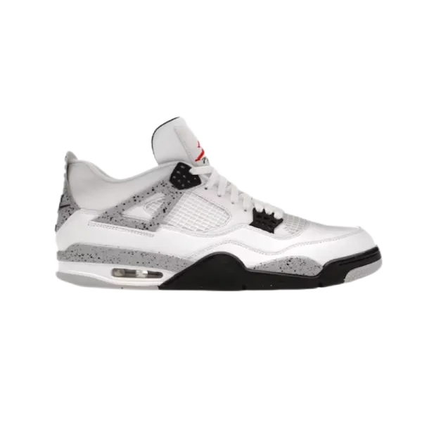 Air Jordan 4 Retro White Cement Grey Sneakers - 1