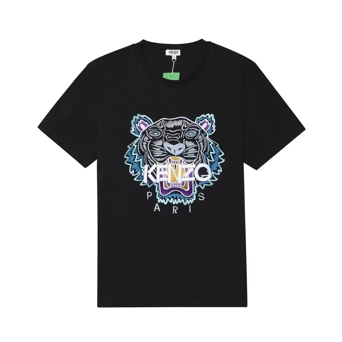 Kenzo Tiger Embroidered Black T-Shirt - 7