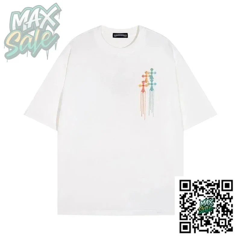 Chrome Hearts x MAX Sale Rainbow Cross T-Shirt White - 1