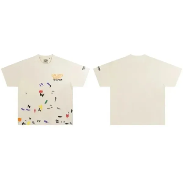 Gallery Dept. Paint Splatter Graphic T-Shirt Beige - 1
