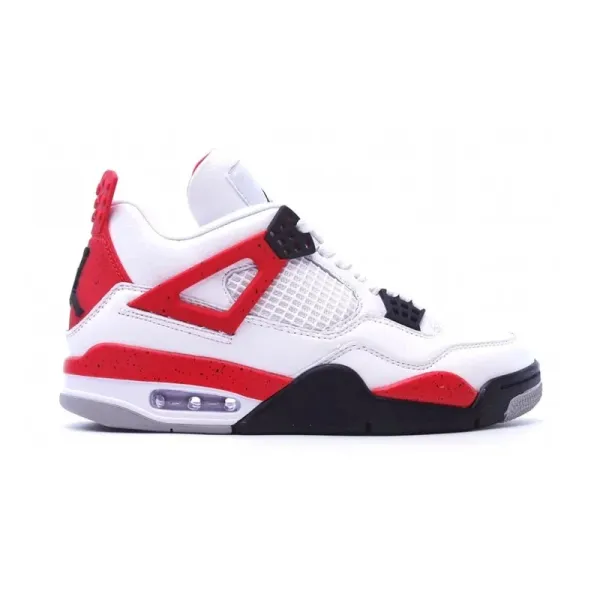 Air Jordan 4 Retro White Cement Red Sneakers - 1