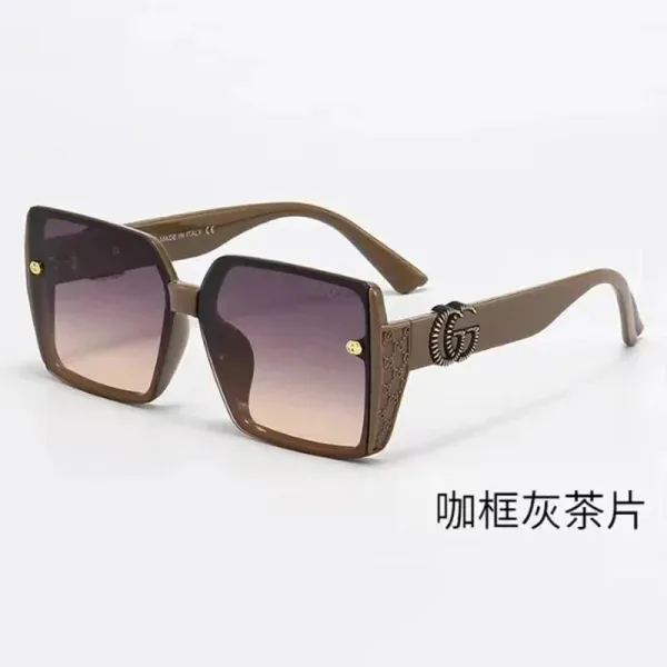 Gucci GG Marmont Square Sunglasses Coffee Frame Gradient Lens - 1