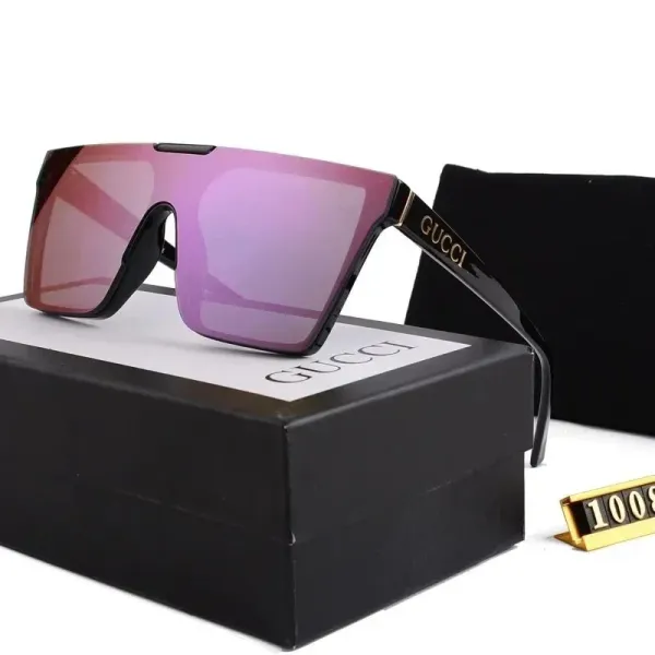 Gucci Shield Sunglasses Pink Mirror Lens Sunglasses - 1
